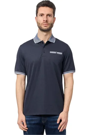 Bugatti Tops, Heren, Blauw, XL, Katoen, Blauwe Polo T-shirts en Polos