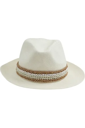 ELEVENTY Accessoires, Heren, , ONE Size, Gestreepte Zand Hoed