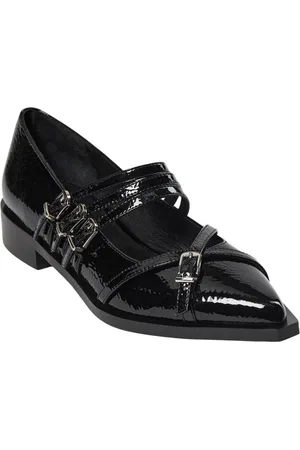 Sofie Schnoor Schoenen, Dames, Zwart, 40 EU, Zwarte Ballerina met Bandjes en Hak