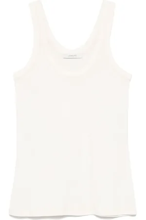 LEMAIRE Tops, Dames, , S, Katoen, Geribbelde Katoenen Tanktop