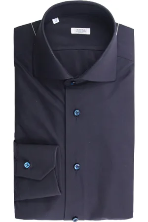 BARBA Overhemden, Heren, Blauw, 3Xl, Katoen, Blauw Slim Fit Overhemd