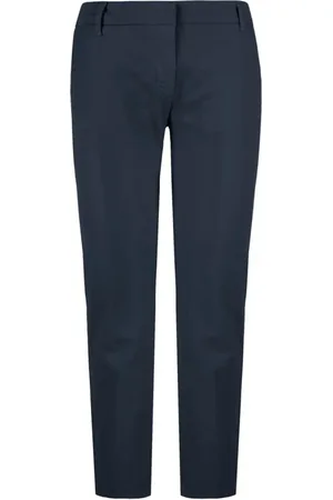 Bomboogie Broeken, Dames, Blauw, L, Katoen, Blauwe Chino Broek Slim Fit