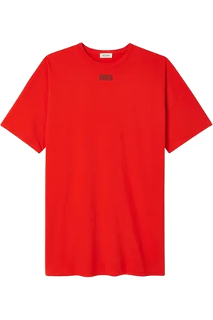 American Vintage Tops, Heren, Rood, L, Korte Logo Print T-Shirt Jurk