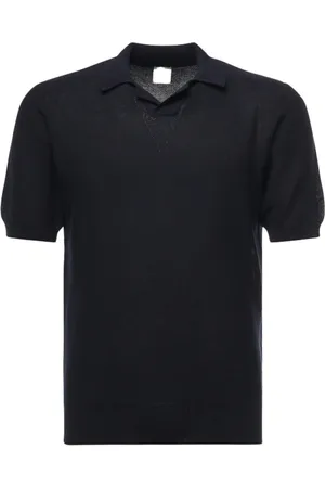ELEVENTY Tops, Heren, Blauw, XL, Katoen, Stijlvolle Polo Gebreide kleding