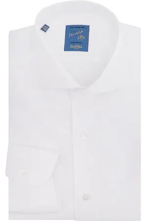 BARBA Overhemden, Heren, Wit, M, Katoen, Shirts