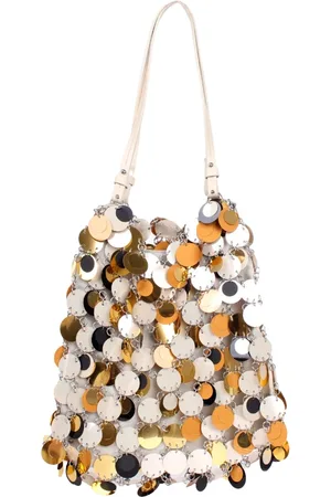Paco rabanne Tassen, Dames, Veelkleurig, ONE Size, Pailletten, Paillet Schoudertas met Iconische Pailletten