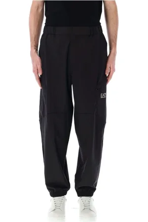 EA7 Broeken, Heren, Zwart, S, Polyester, Stijlvolle Broeken voor Mannen