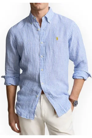 Ralph Lauren Overhemden, Heren, Blauw, L, Sportshirt voor Heren