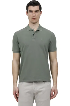 Dondup Tops, Heren, Groen, L, Katoen, Logo Katoen Piqué Polo Shirt