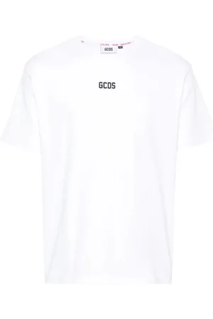 GCDS Tops, Heren, Wit, XS, Eco Logo T-shirt