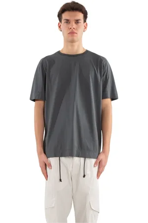 TRANSIT Tops, Heren, Grijs, M, Gebreide Hals T-shirt