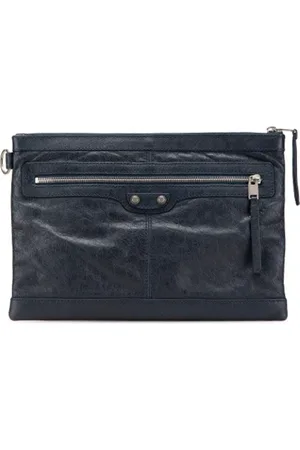 Balenciaga Pre-owned, Dames, Blauw, ONE Size, Leer, Pre-owned Leather clutches