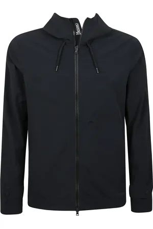 HERNO Jassen, Heren, Zwart, L, Witte Hoodie Dubbele Bi-Stretch