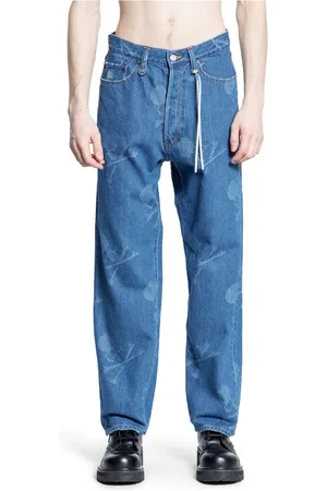 MASTERMIND Jeans, Heren, Blauw, L, Denim, Blauwgewassen Denim Skulls Broek