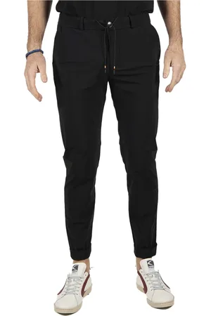 RRD Broeken, Heren, Zwart, L, Zwarte Chino Broek met Monogramprint
