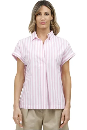 Aspesi Blouses & Shirts, Dames, Roze, S, Korte mouwen overhemd