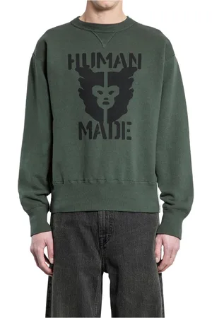 HUMAN MADE Sweatshirts & Hoodies, Heren, Groen, S, Katoen, Grafische Logo Sweatshirt