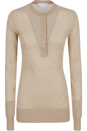Stella McCartney Truien, Dames, , S, Katoen, Neutrale Topkleding voor Vrouwen Ss 25
