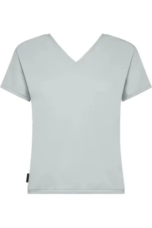 RRD Tops, Dames, Wit, XL, Monochrome V-hals T-shirt voor vrouwen