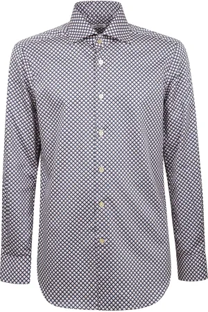 Kiton Overhemden, Heren, Roze, M, Katoen, Regular Fit Gestreept Overhemd met Franse Kraag