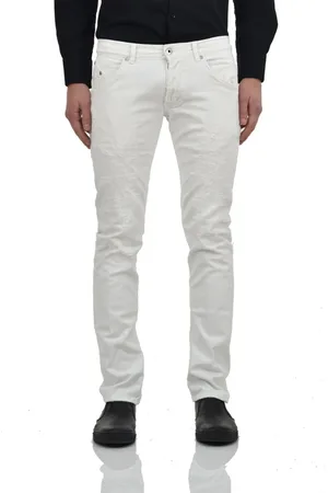 Dondup Jeans, Heren, Wit, W35, Katoen, Slim-fit Jeans