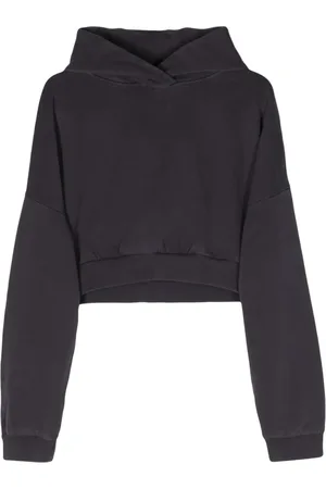 Entire Studios Sweatshirts & Hoodies, Dames, Zwart, M, Inkt Cropped Heavy Hood