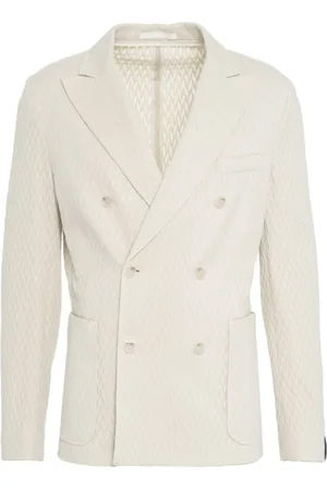 Paolo Pecora Jassen, Heren, , L, Katoen, Klassieke Chevron Blazer