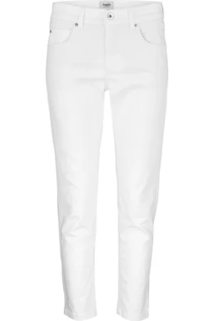 Angels Jeans, Dames, Wit, M, Elegante Bloemenjurk voor Vrouwen