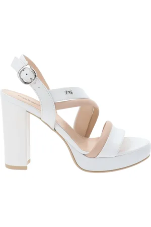 Nero Giardini Schoenen, Dames, Wit, 37 EU, Leren hoge hakken voor vrouwen