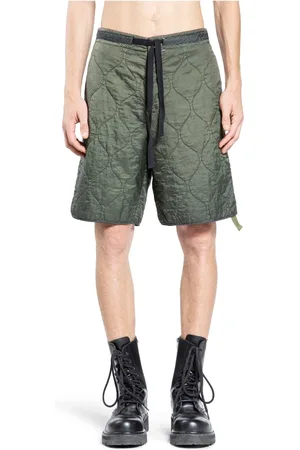 OAMC Korte broeken, Heren, Groen, S, Bos Nacht Combat Shorts met Quilting
