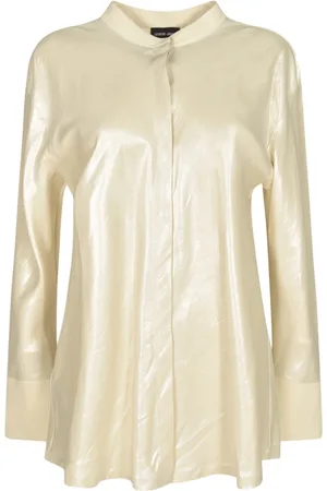 Giorgio Armani Blouses & Shirts, Dames, Geel, L, Stijlvolle Overhemden Collectie