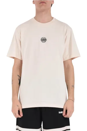 BARROW Tops, Heren, , M, Katoen, Katoenen T-shirt met Strass-logo