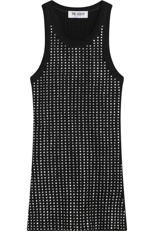 The Attico Tops, Dames, Zwart, S, Stijlvolle Body Drop 2 Top
