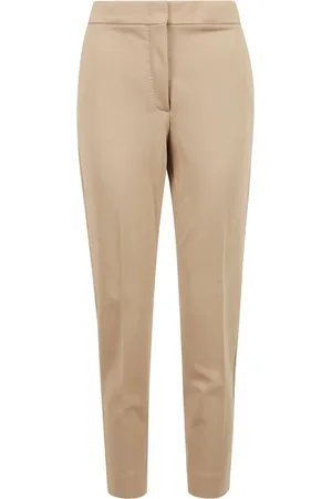 Max Mara Broeken, Dames, , L, Jersey Broek in Honingkleur