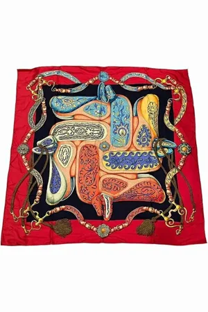 Hermès Pre-owned, Dames, Veelkleurig, ONE Size, Pre-owned Silk scarves