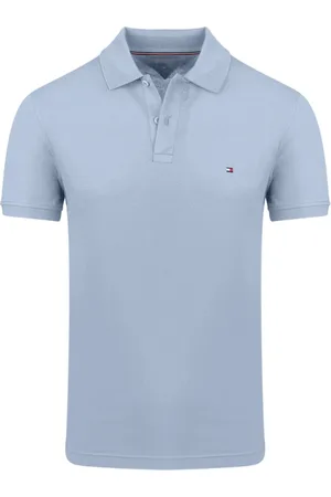 Tommy Hilfiger Tops, Heren, Blauw, M, Katoen, Prestatiepolo met Flex Technologie