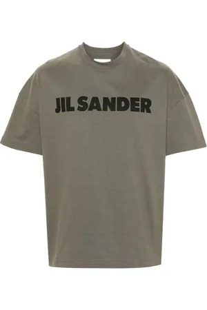 Jil Sander Tops, Heren, Groen, L, Katoen, Groen T-shirt met logoprint
