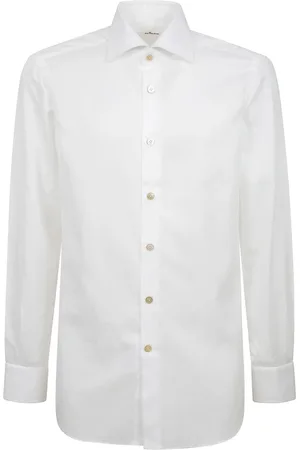 Kiton Overhemden, Heren, Wit, 3Xl, Katoen, Regular Fit Franse Kraag Overhemd