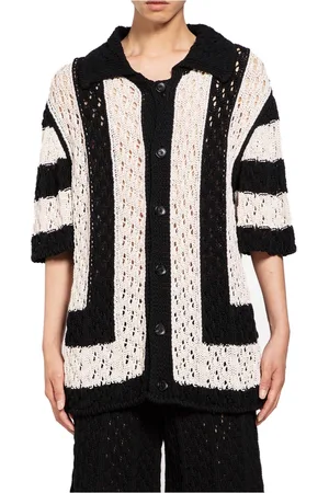 LANEUS Truien, Heren, Veelkleurig, L, Gestreept Opengebreid Shirt