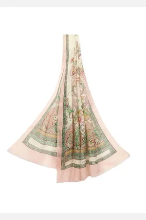Etro Accessoires, Dames, Veelkleurig, ONE Size, Katoen, Zijden Sjaal met Ramage Print