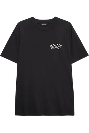 ANINE BING Tops, Dames, Zwart, S, Zwarte Walker Tee Band