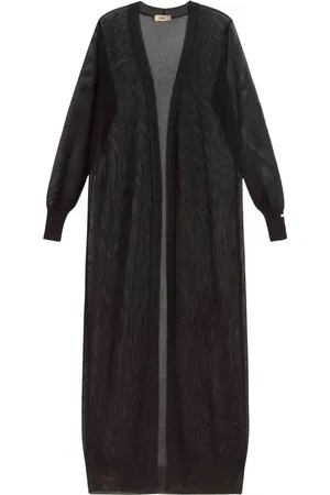 HERNO Truien, Dames, Zwart, M, Elegante Lange Lichtgewicht Vest