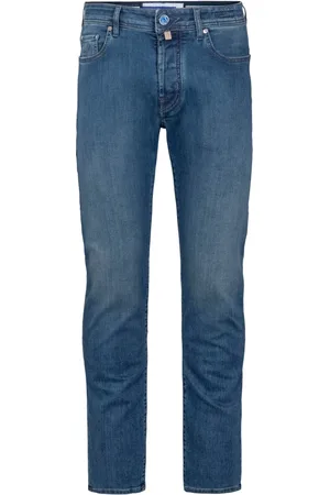 Jacob Cohen Jeans, Heren, Blauw, W35, Denim, Slim Fit Denim Bard Jeans