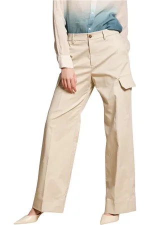 Masons Broeken, Dames, , 3Xs, Katoen, Zomer Cargo Broek van Katoen Twill