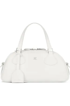 Courrèges Tassen, Dames, Wit, ONE Size, Leer, Schoudertas