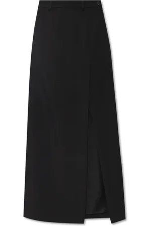 Balenciaga Rokken, Dames, Zwart, S, Wol, Wollen Maxi Rok