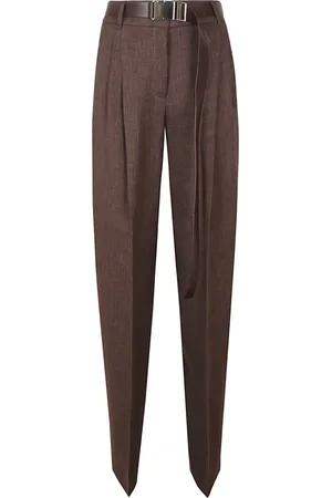 Max Mara Broeken, Dames, Bruin, S, Elegante Zwarte Broek voor Vrouwen