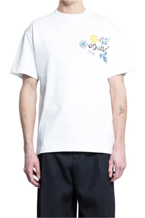 Soulland Tops, Heren, Wit, L, Katoen, Bloemen Grafisch Logo Print T-Shirt
