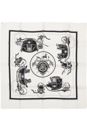 Hermès Pre-owned, Dames, Wit, ONE Size, Pre-owned Silk scarves