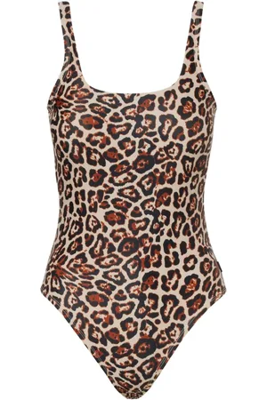 Goldbergh Badkleding, Dames, Bruin, M, Polyester, Riviera Jaguar Print Badpak